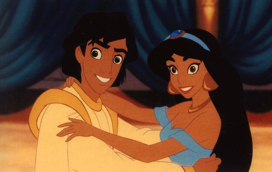  bridal reveals that Falls in her friends Princess jasmine and aladdin 